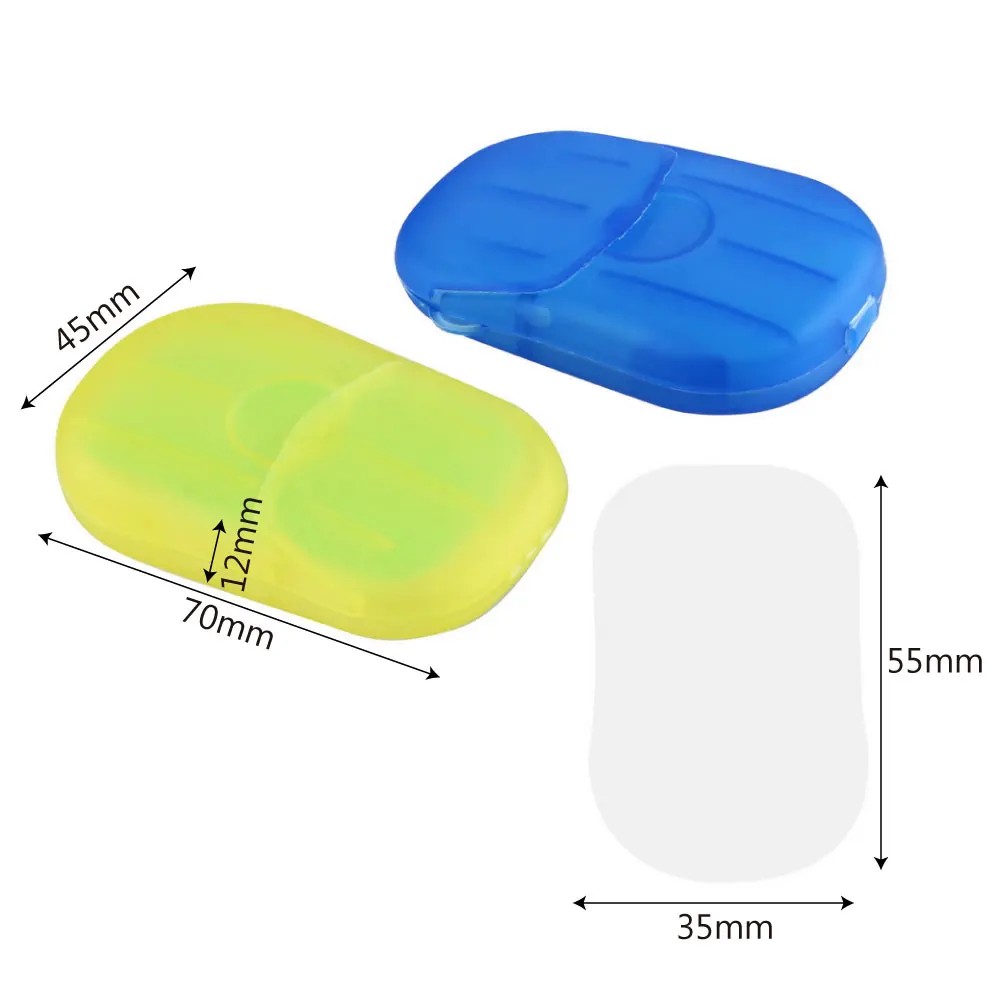 

Random Color Disposable soap box Mini 20pcs/Box Antibacterial Washing Hand Clean Scented Slice Sheets Portable soap paper