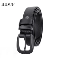 hidup top quality design cowskin leather belts retro black pin buckle metal belt for women ladies accessories 28mm wide nwwj131