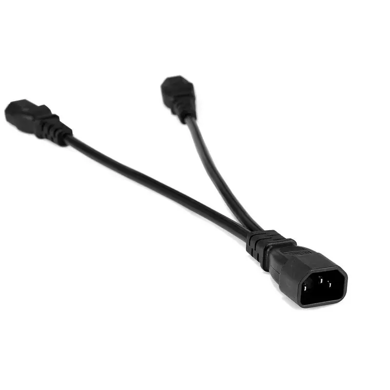 Разветвитель IEC 320 C14 на C13 1 кабель Папа-2 1-2 канала Удлинительный для PDU ПК монитора