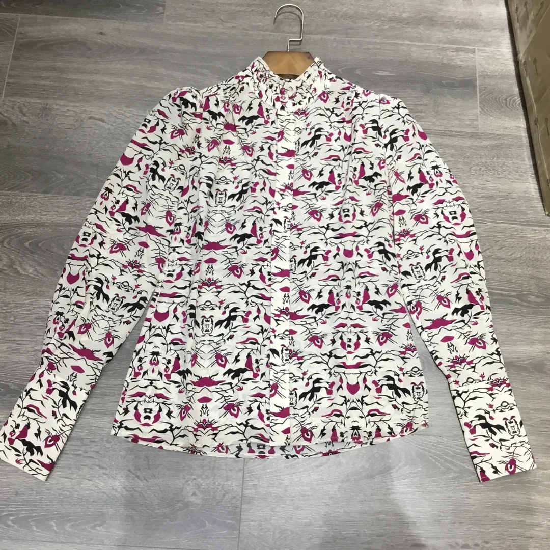 

2020 new wood ear collar silk shirt