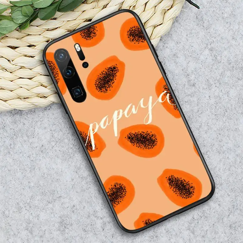 

Fruit papaya cartoon art pattern Phone Case For Huawei honor Mate P 10 20 30 40 i 9 8 pro x Lite smart 2019 nova 5t