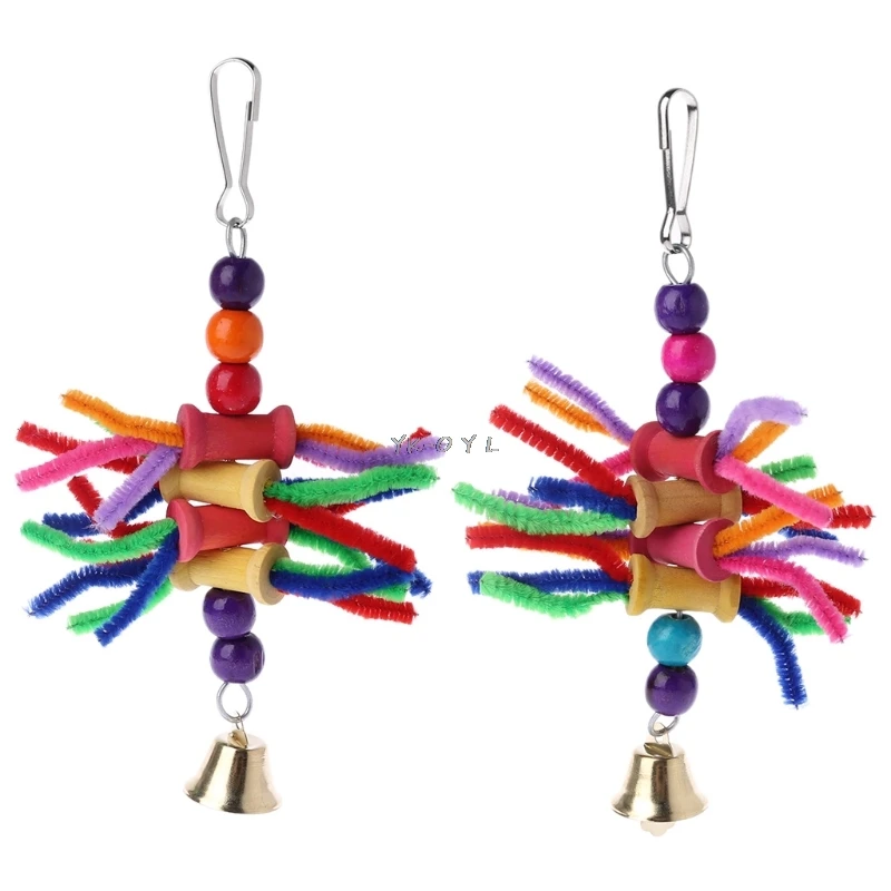 Жевательные игрушки для попугая многоцветная Птица Попугай кусая Веревка качели