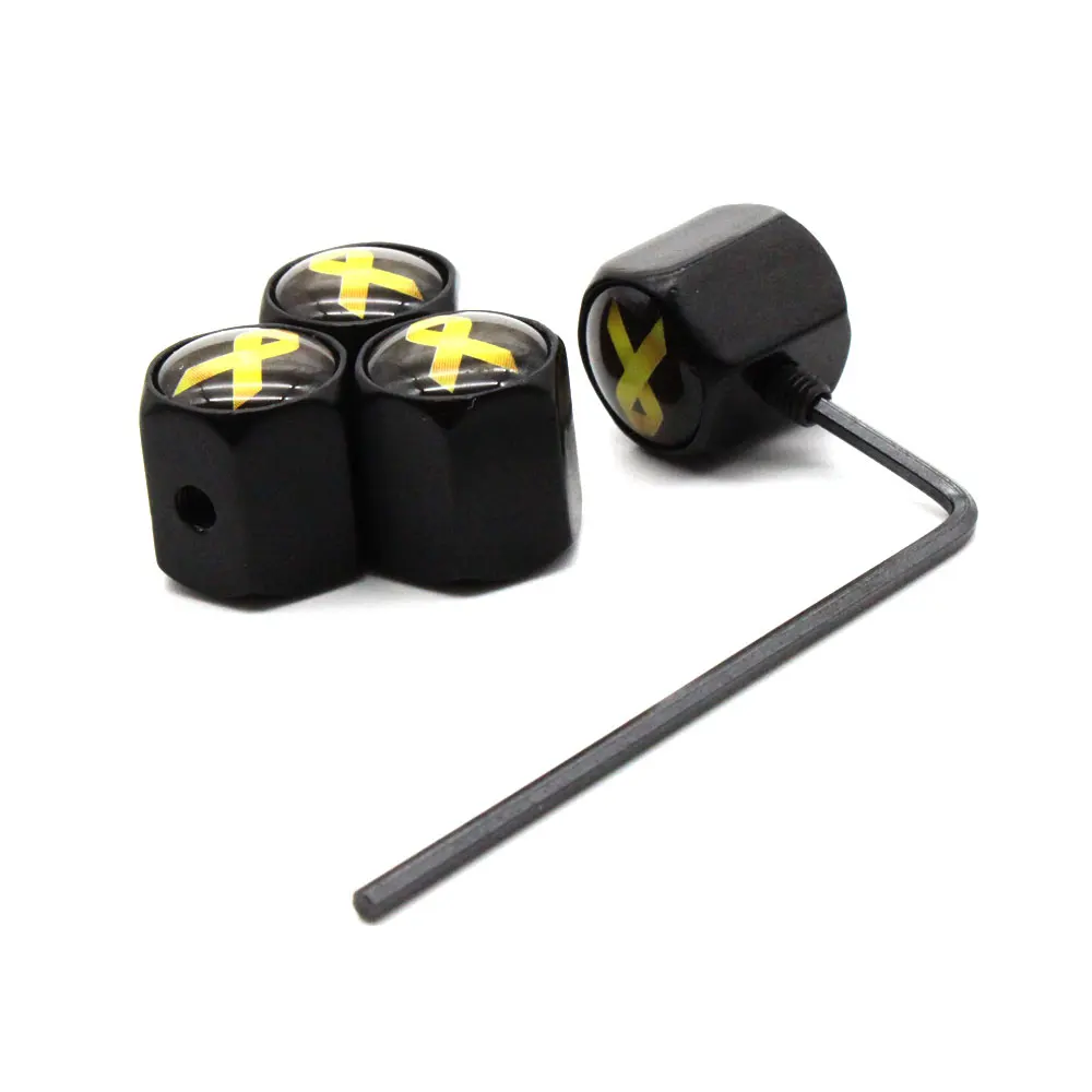 DSYCAR 1 комплект Автомобильный цинковый сплав Противоугонная желтая лента