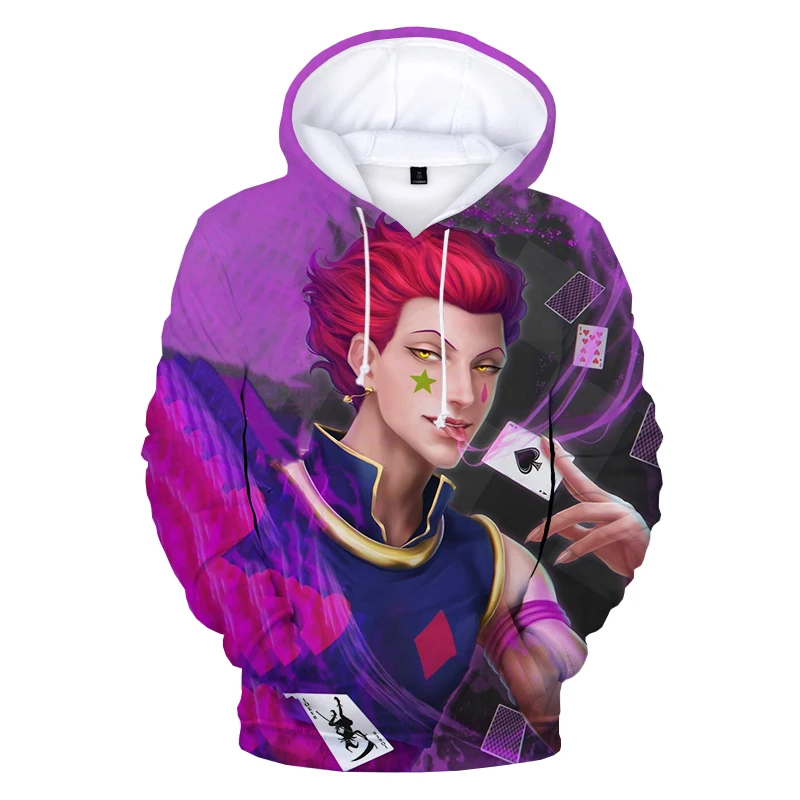 Толстовка с капюшоном 3D принтом Hunter X свитшоты Hisoka модный Повседневный пуловер