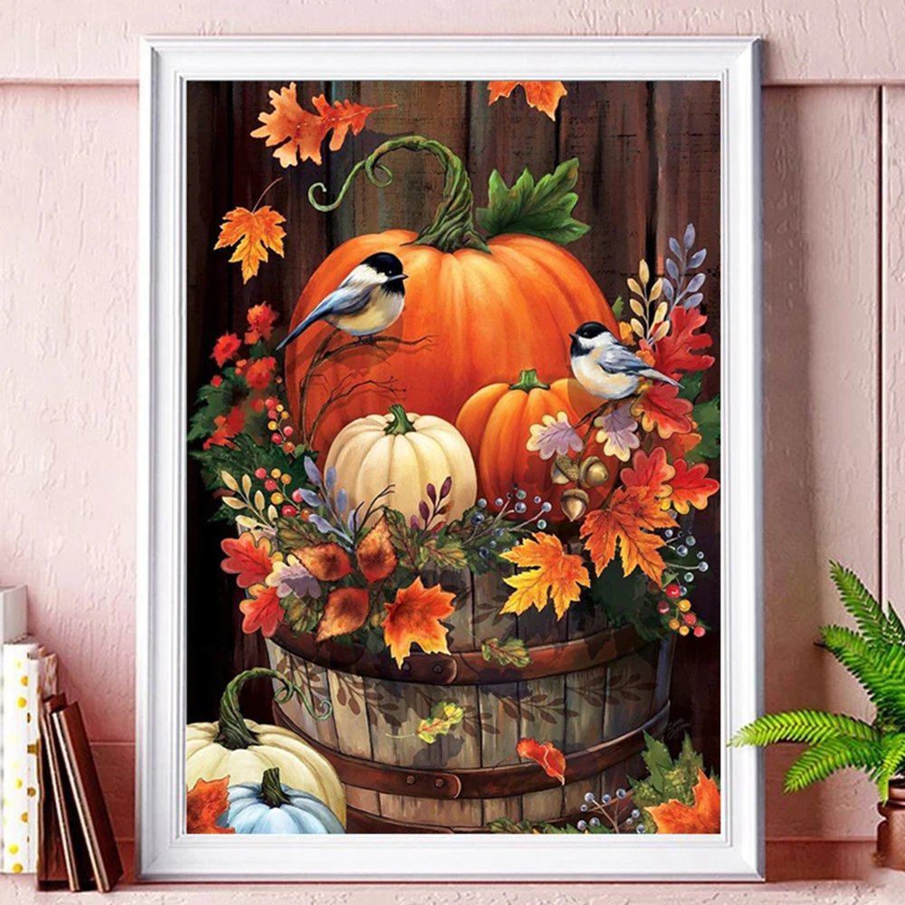 

Halloween Landscape Pumpkin 11CT Cross-Stitch DIY Embroidery Complete Kit Hobby Painting Handiwork Knitting Package Counted Gift