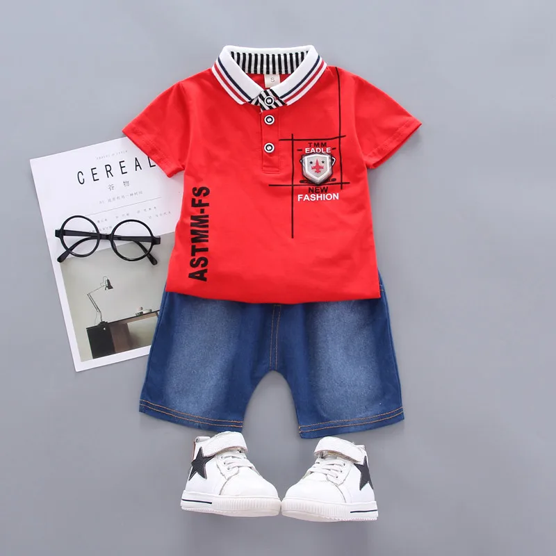 Летний детский повседневный костюм футболка с короткими рукавами и шорты