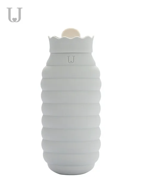 620ml Grey Xiaomi Jodan Judy 313/620 мл сумка для горячей воды Микроволновая печь нагревательная силиконовая бутылка зимний нагреватель с трикотажной крышкой - Цвет: 620ml Grey