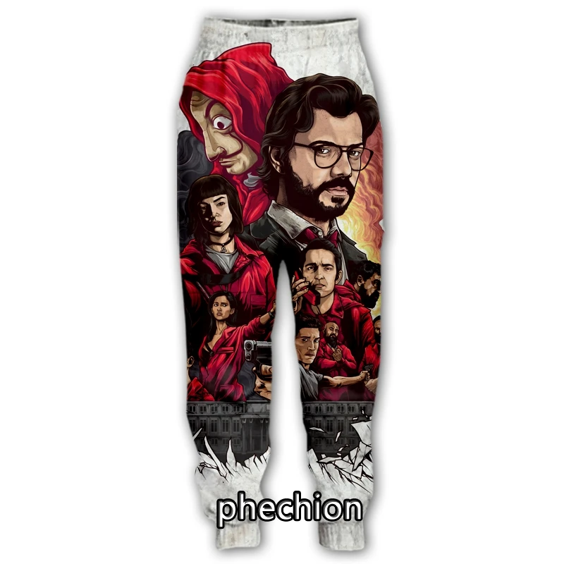 Phechion новые мужские/женские ТВ-серии La Casa De Papel бумажный дом 3D принт повседневные