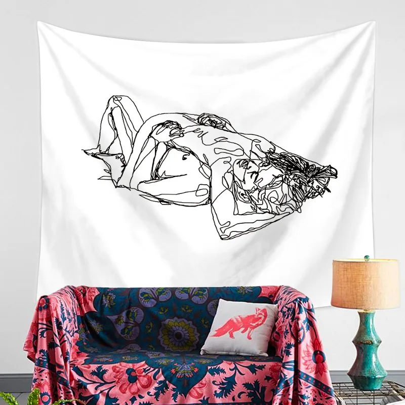 Настенный гобелен с сексуальной линией тела настенный простым дизайном