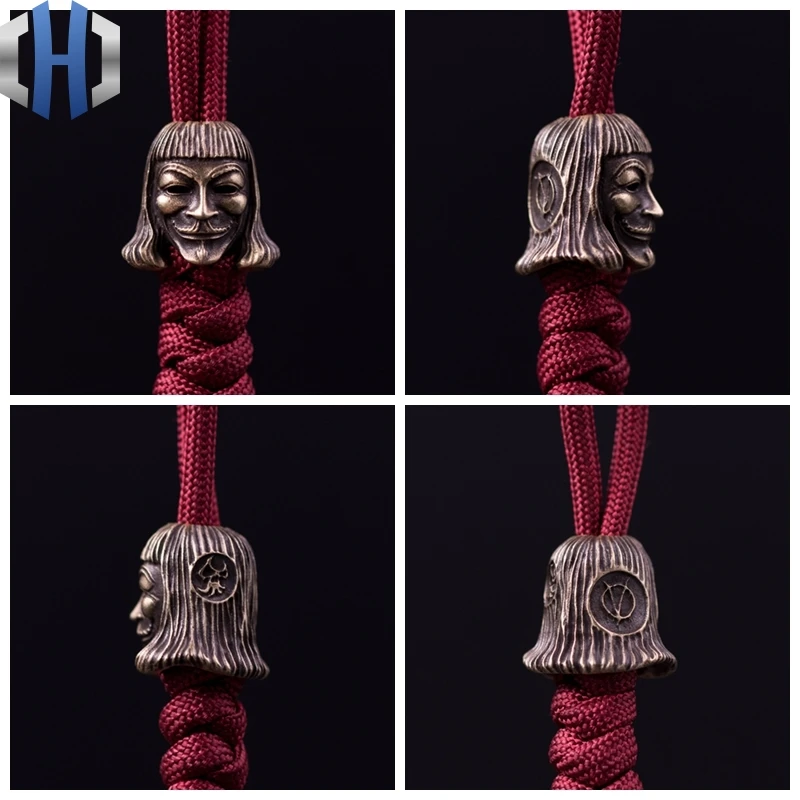 V-Vendetta нож бусы кулон ручной работы ключ DIY Открытый EDC Паракорд бусины |