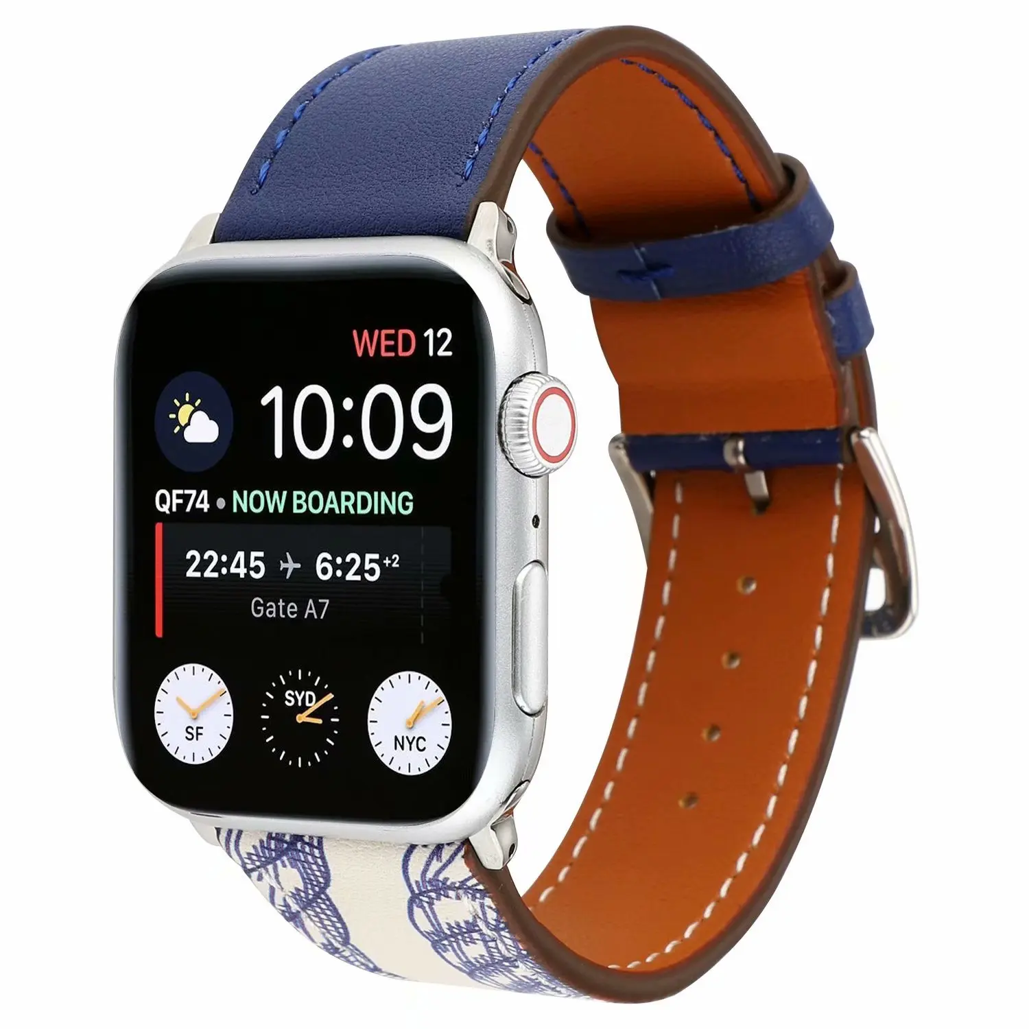 Новейший цветной кожаный ремешок для часов iWatch5 4 3 2 1, ремешок для часов Apple Watch 42 мм, 38 мм, 40 мм, 44 мм, ремешок для браслета