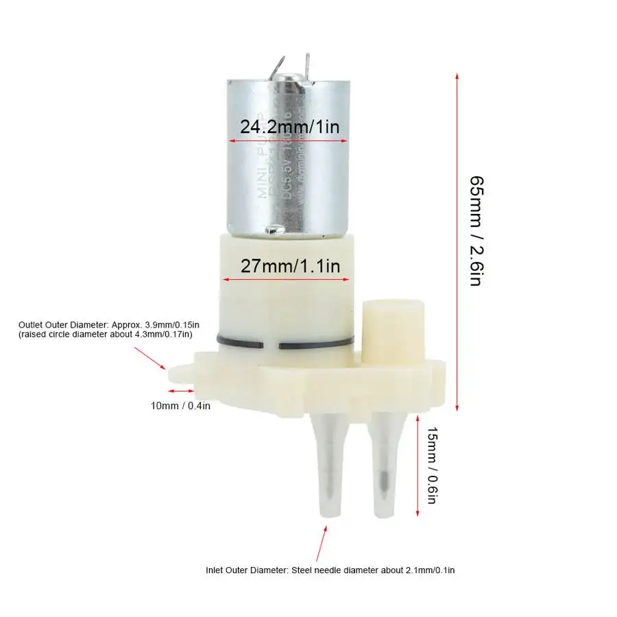 Насос для аквариума 3-6 в с двойной иглой микро водяной насос воздушный