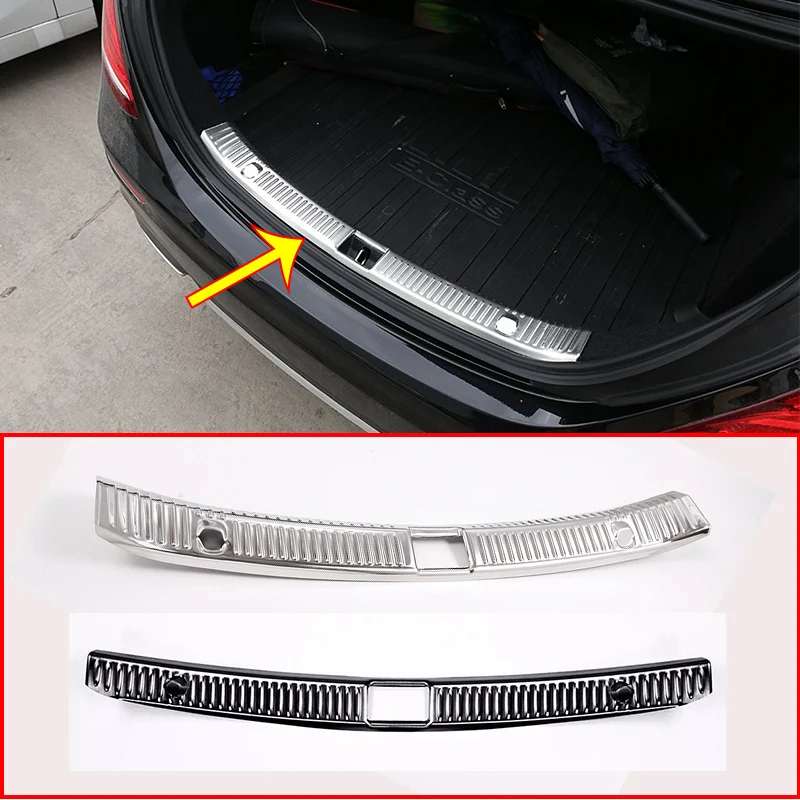 

Car Rear Boot Trunk Bumper Protector Guard Sill Inner Plate Cover Accessories Stainless For Mercedes Benz C Class C200 C180 C260