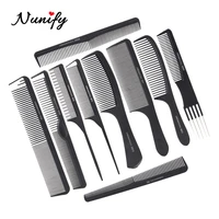 nunify anti static comb hair black professional combs hairdressing new tail comb carbon anti static comb hair cutting comb