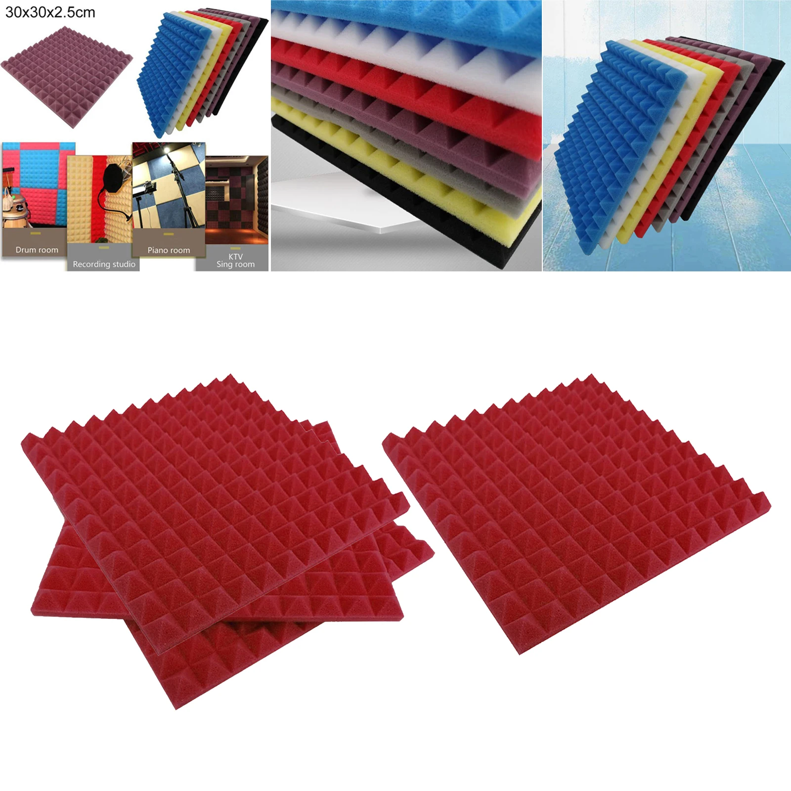 4 упаковки 11 8x11 8x1 дюйм акустическая пена черная панельная плитка настенная