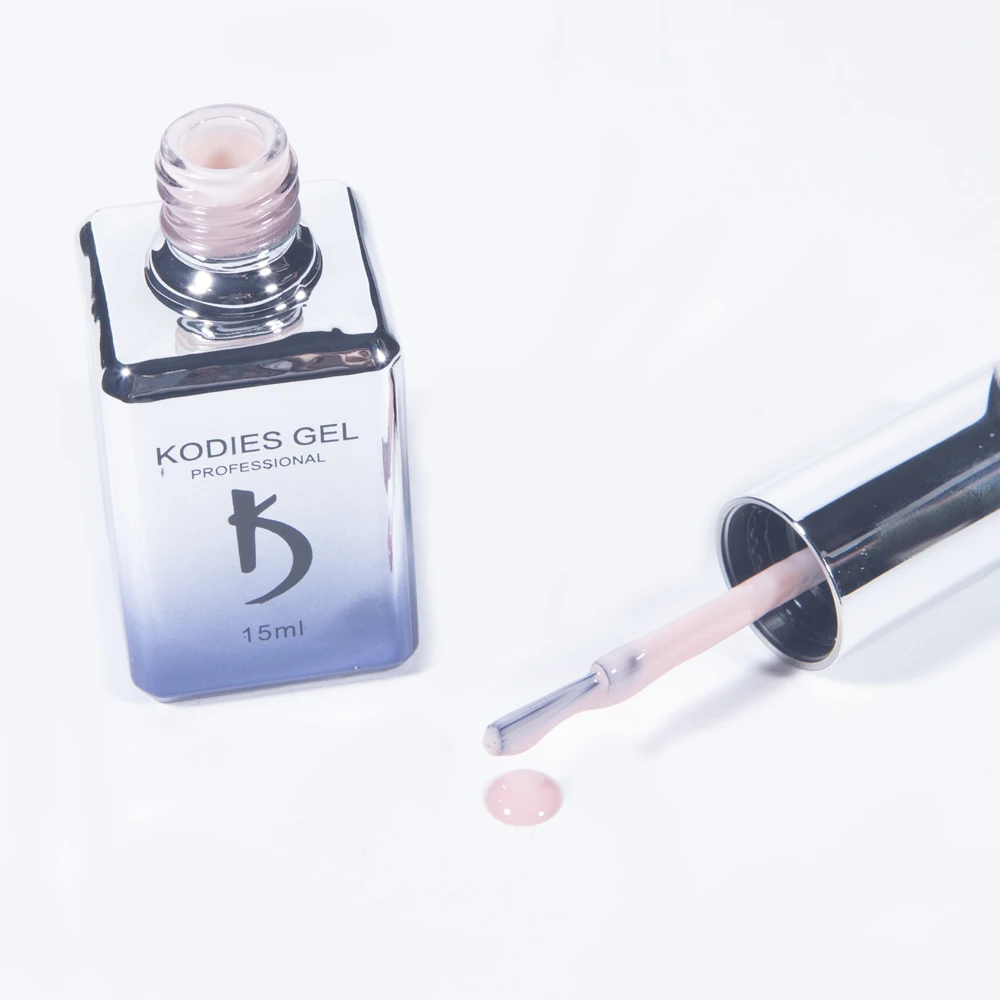 Гель-лак для ногтей KODIES 15 мл пузырьковый телесный розовый ГЕЛЕВЫЙ UV лампа