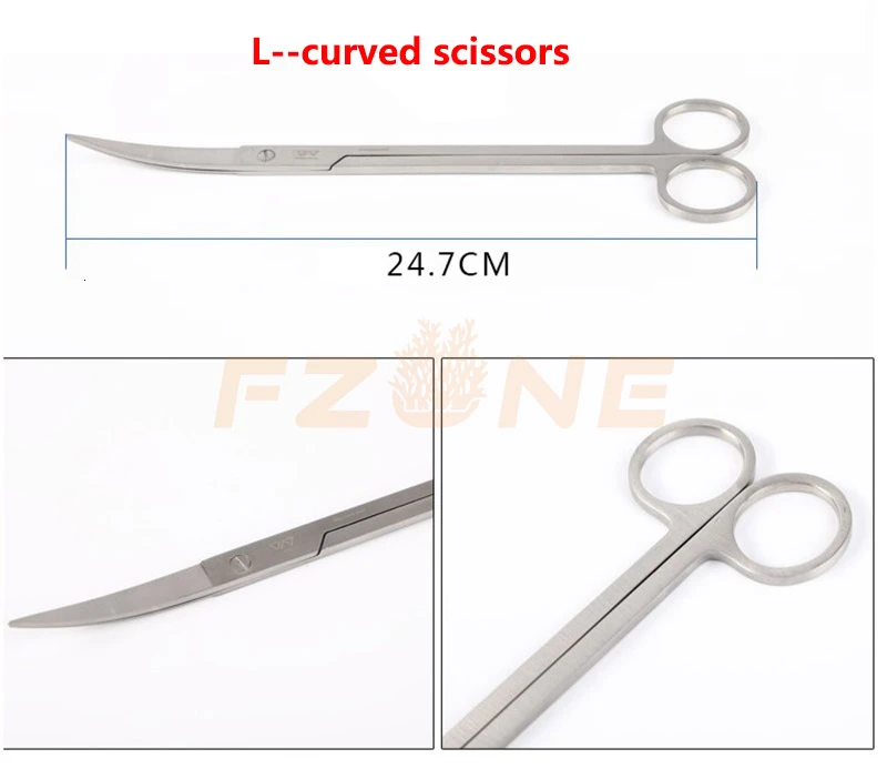 VIV водные ножницы из нержавеющей пружинной стали, качество ada - Цвет: L--Curved Scissors