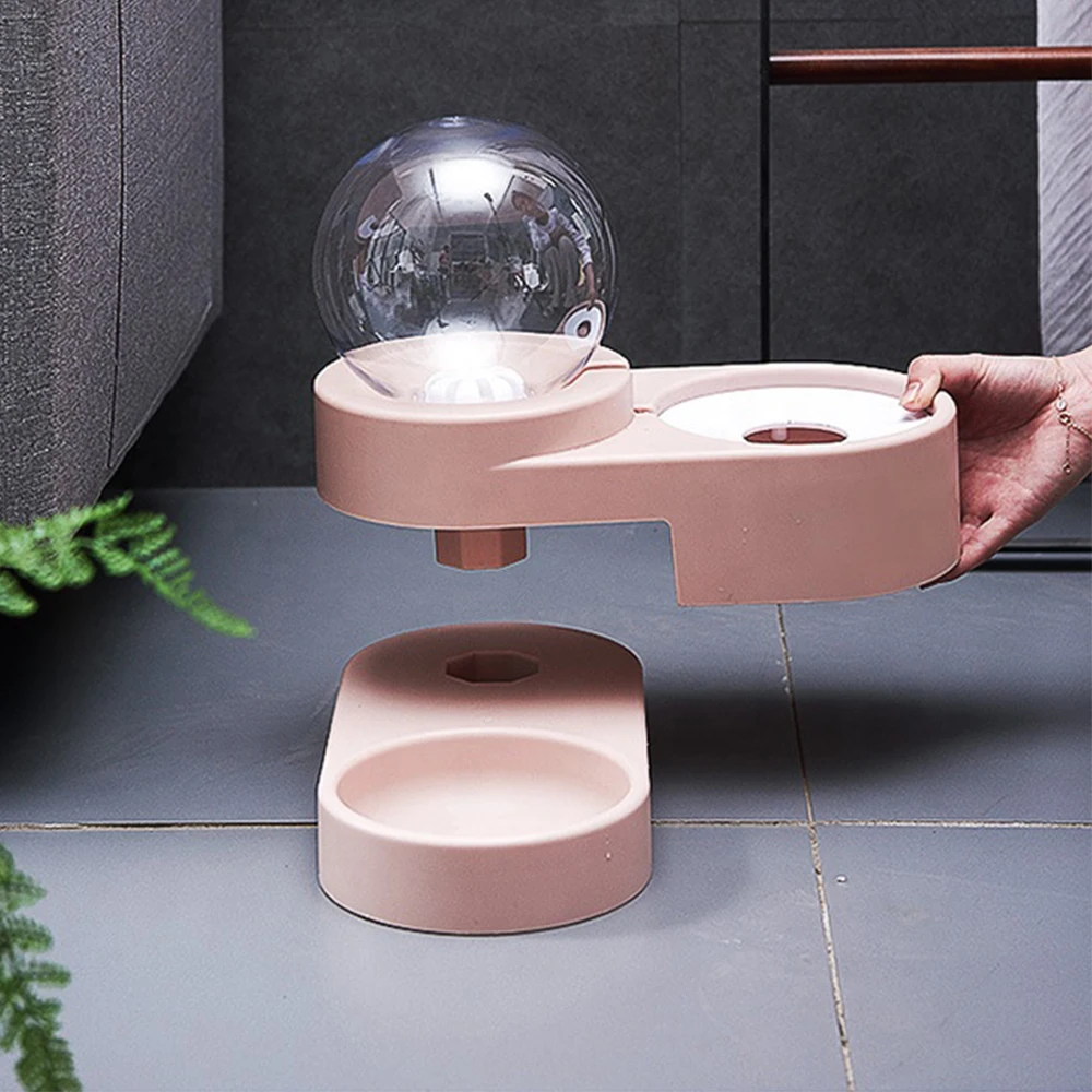 Автоматическая кормушка для кошки 2 в 1 пузырьковый фонтан + миска еды контейнер