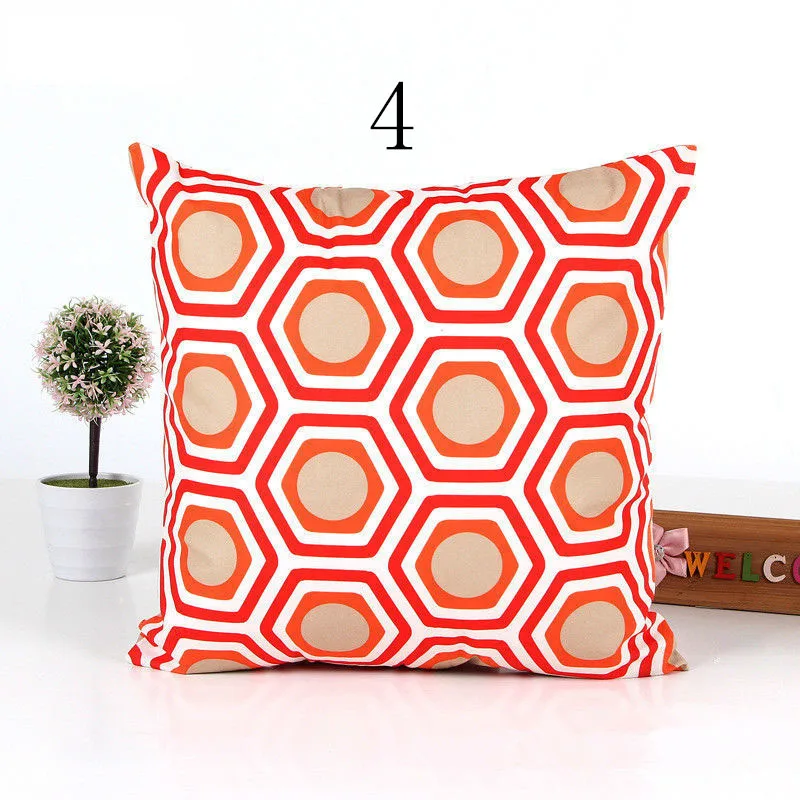 

Geometric Cushion Cover, Square Linen Cushion Cover, Bedroom Cushion Cover, Family Hotel Car Decoration Cushion Cover 45cmx45cm.