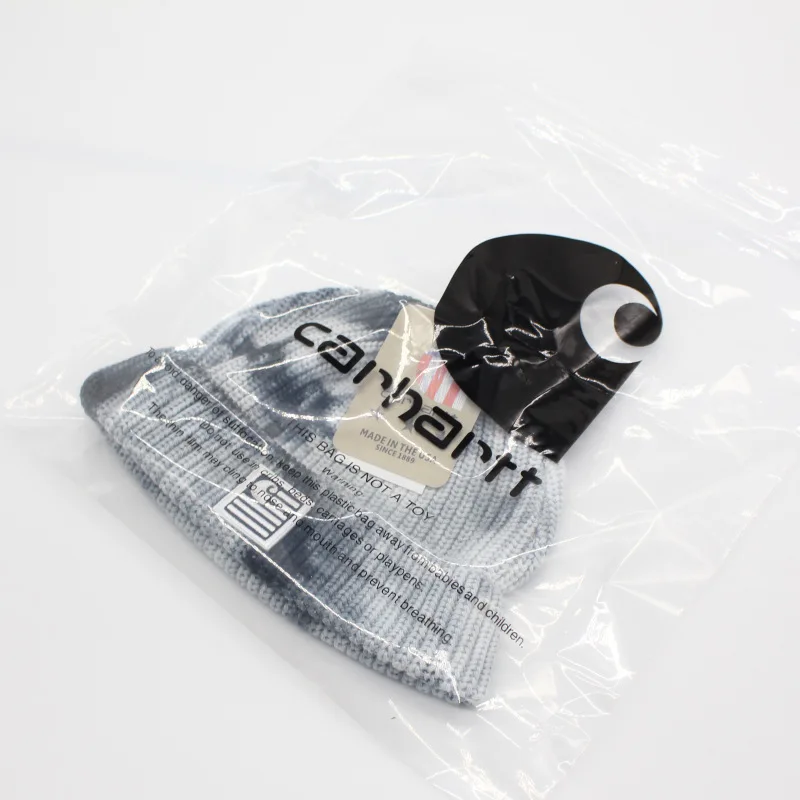 

Tie-dye Embroidered Melon Leather Caps Landlord Hat Beanie for Men and Women Woolen Cap Autumn and Winter Curled Knitted Hats