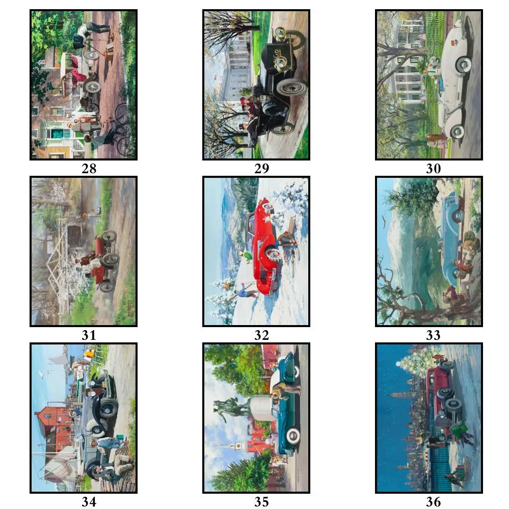 42 дизайна Gran Torino погремушка винтажный автомобиль белая бумага постер картина