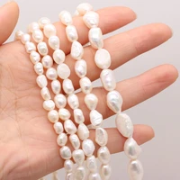 fine natural freshwater vertical hole two sided light white pearl loose beads for jewelry making bracelet necklace women gift