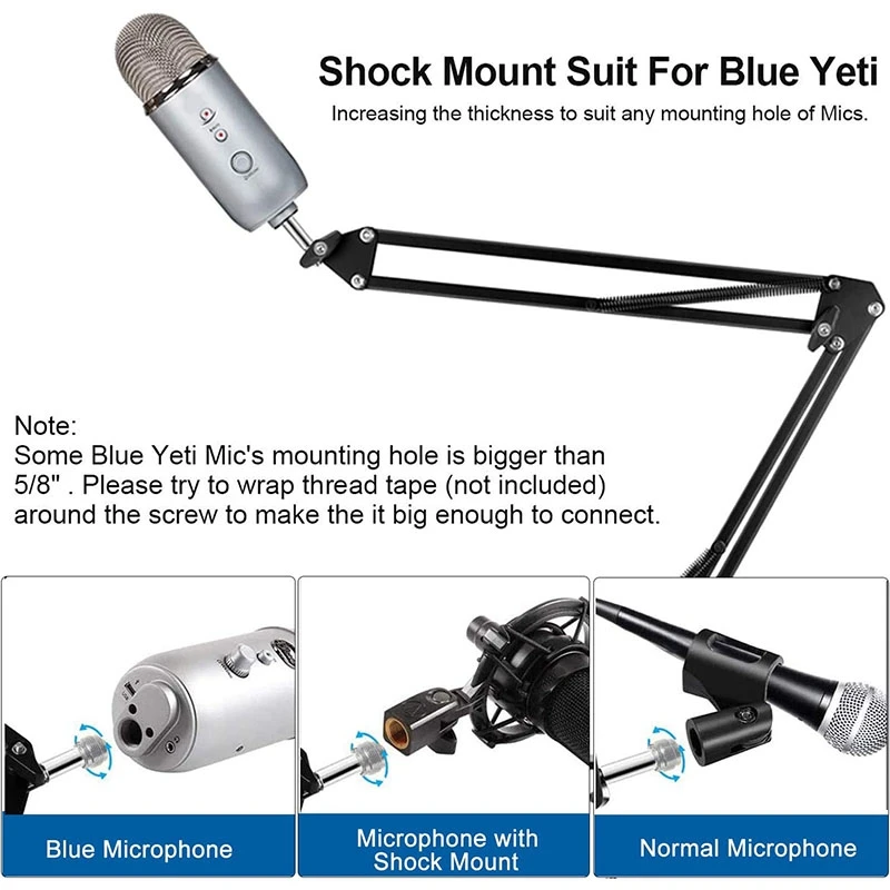 Лучшие предложения подставка для микрофона подвески Blue Snowball с ножничным рычагом