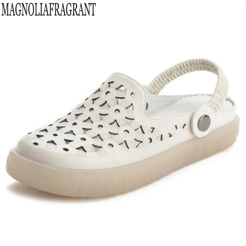 

Genuine Leather ladies flats sandals shoes Women casual loafers female Hollow moccasins Non-slip soft bottom shoes women y963