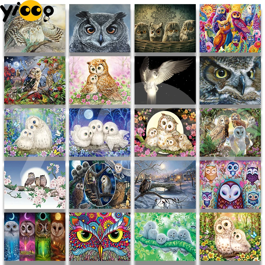 

Алмазная 5D картина с квадратными стразами, вышивка крестиком, мозаика в виде совы, орла, стразы, домашний декор, подарок TC20