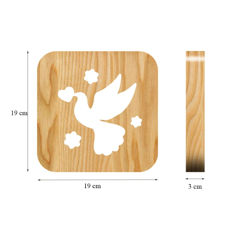 Modern Night Table Lamp Bedroom Bedside Creative Wood Led Desk Light Fixtures Art Deco tafellamp for Kid Children Christmas Gift - Цвет корпуса: I