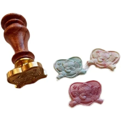 

The heart bear Head Custom Wax Seal Heads Stamps Postage Journal Package Wedding Gifts Envelope Handmade Tools