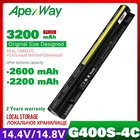 Аккумулятор Apexway L12M4E01 для ноутбука Lenovo Ideapad G505S G500S Z710 G400S Z50-70 G50-45 G40-45 Z70-70 Z40-70 S410P S510P