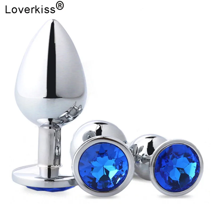 Intimate Metal Anal Plug Crystal Jewelry Smooth Large Butt No Vibrator Bead Anus Dilator Toys Set for Men Women | Красота и здоровье