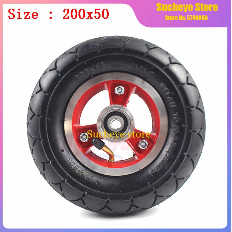 

200*50 Electric Scooter Wheel Electric Vehicle Pneumatic Tire Inner Tube with Alloy Rim 8 Inch Scooter Wheel 200x50 Tire