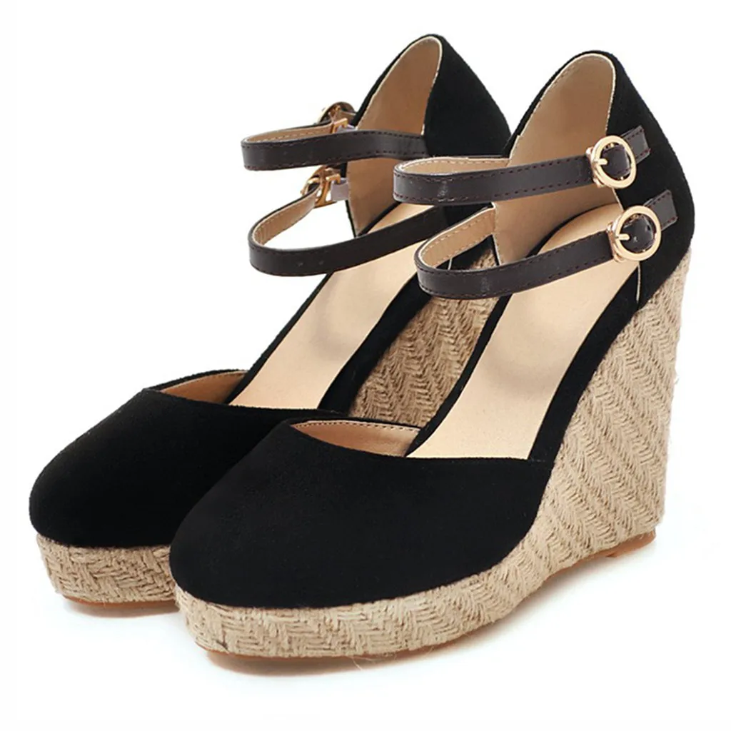 

wedges shoes for women platform sandal woman Luxury Designer Double Strap Wedges Summer Woman's Sandal sandalia plataforma mujer