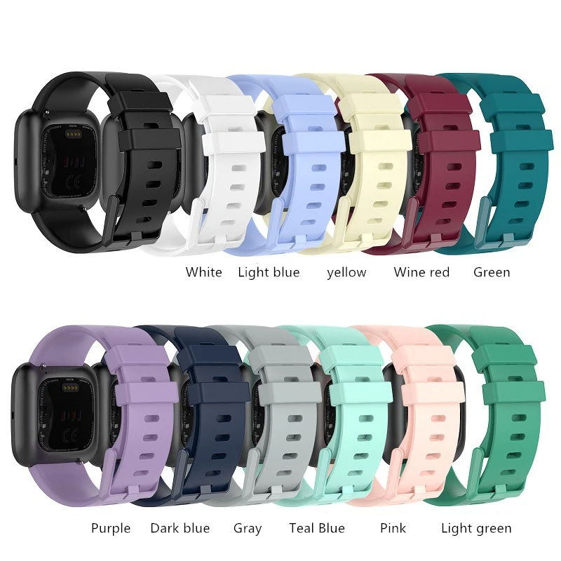 

Silicone strap with glossy finish Universal wristband Silicone watch strap For Fitbit versa2 versa lite versa