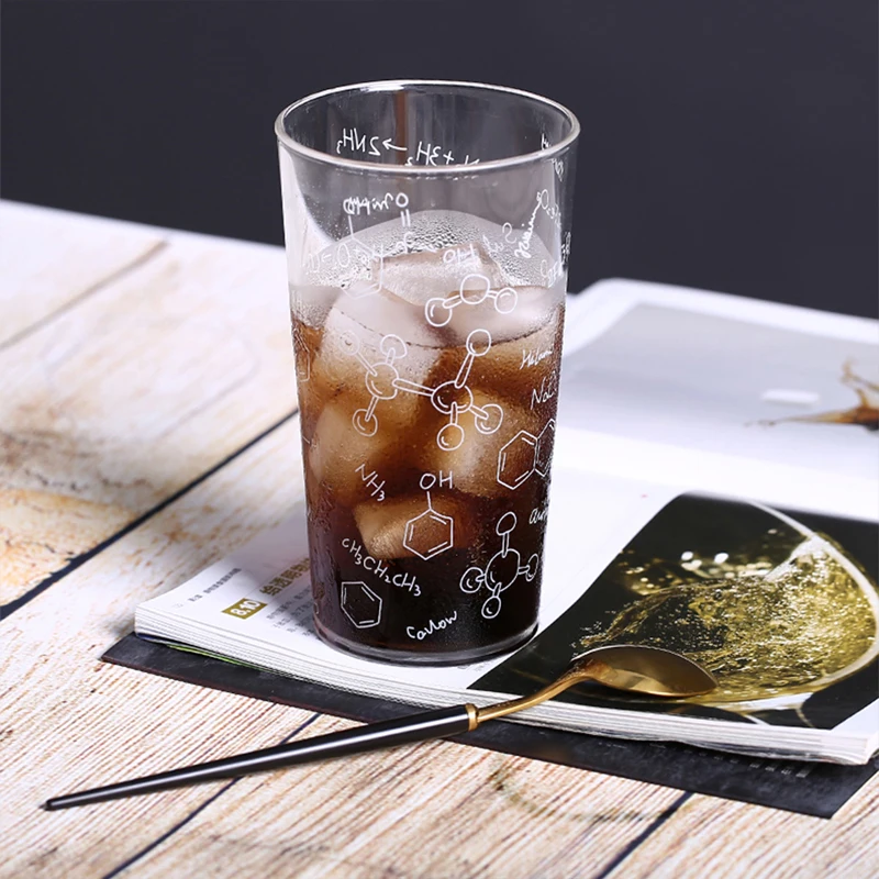 SENDIAN High-temperature Resistant Large-capacity Glass Water Cup With Printing Straw 2021 Office Home Kitchen Accessories | Дом и сад