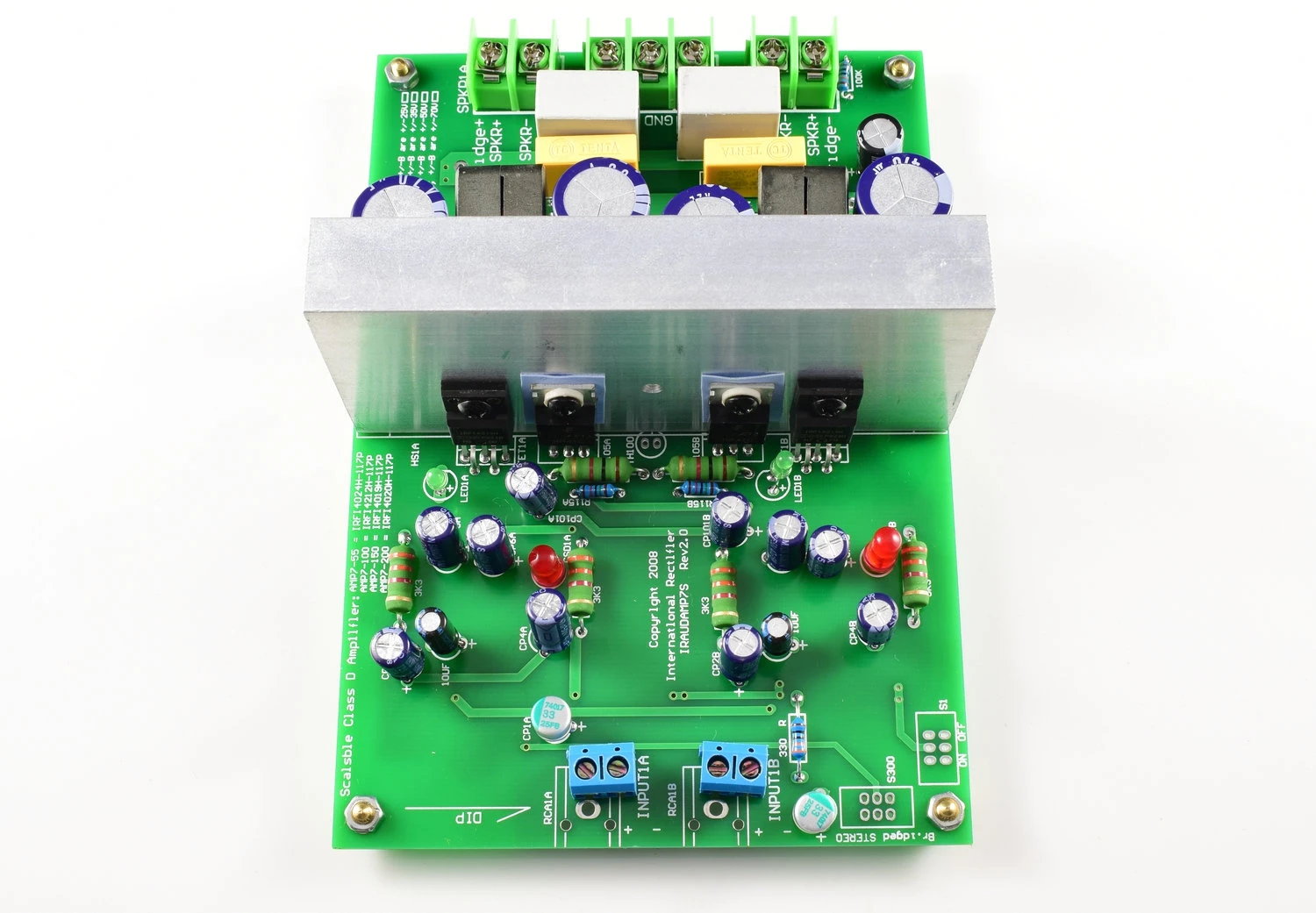 Усилитель мощности L15DX2 IRS2092 + IRFI4019H класса D готовая плата двухканальный IRAUDAMP7S 125