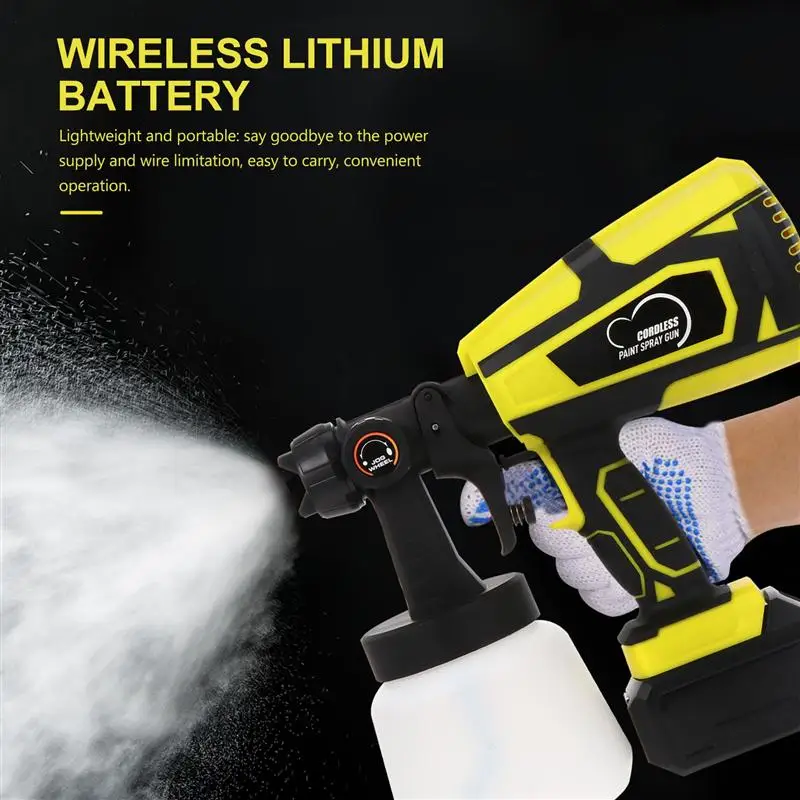 

Portable Paint Sprayer Wireless Atomizing Flow Adjustable Painting Tool EU Plug