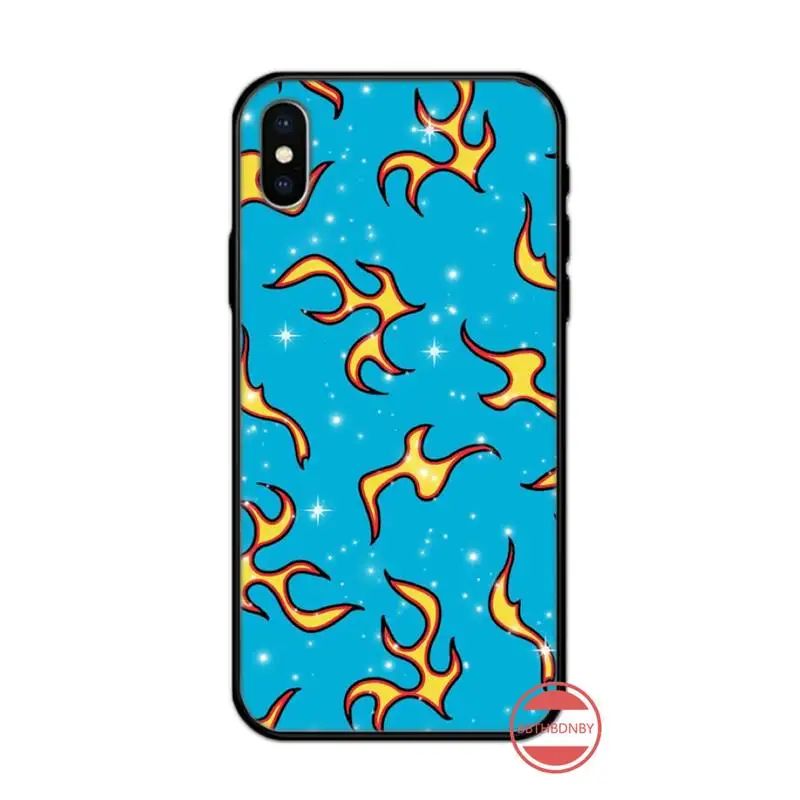 

Flame fire gillter luxury Phone Case coque for iPhone 11 12 pro XS MAX 8 7 6 6S Plus X 5S SE 2020 XR
