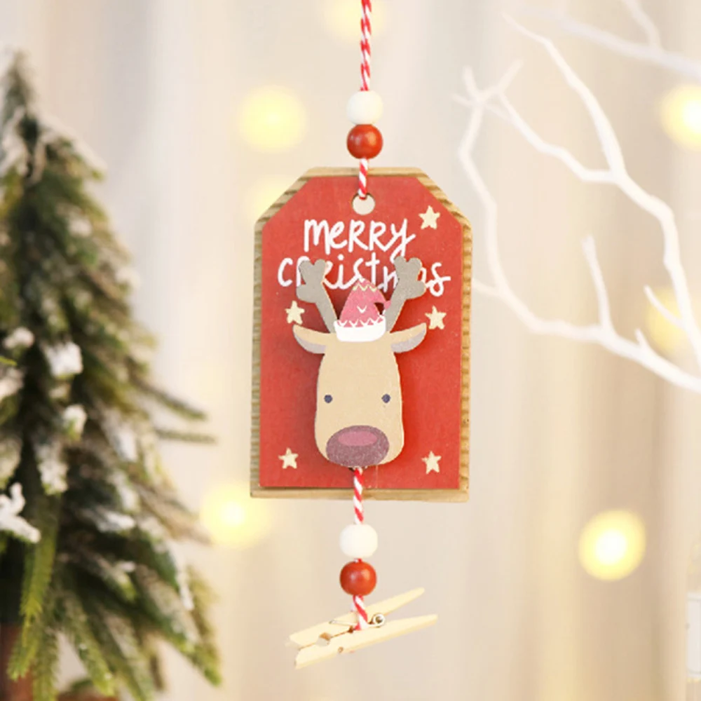 Креативное украшение для рождественской елки расписная деревянная доска