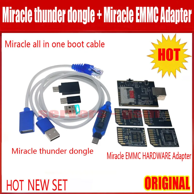 Новинка 2020 оригинальный ключ Miracle thunder + кабель для полной загрузки аппаратное