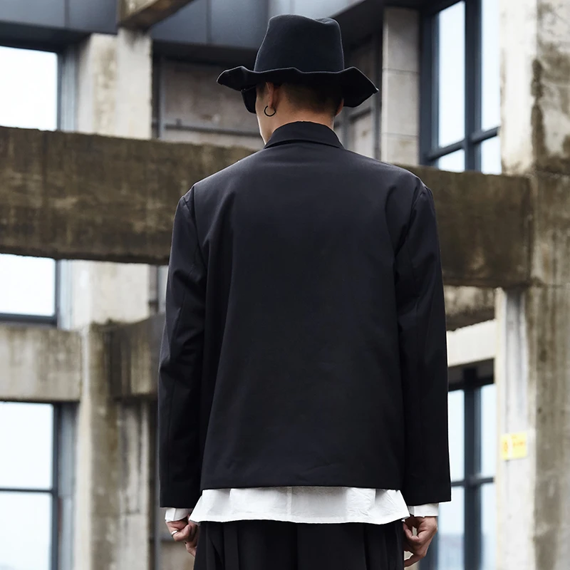 Куртка мужская повседневная с асимметричным подолом винтажная уличная одежда в