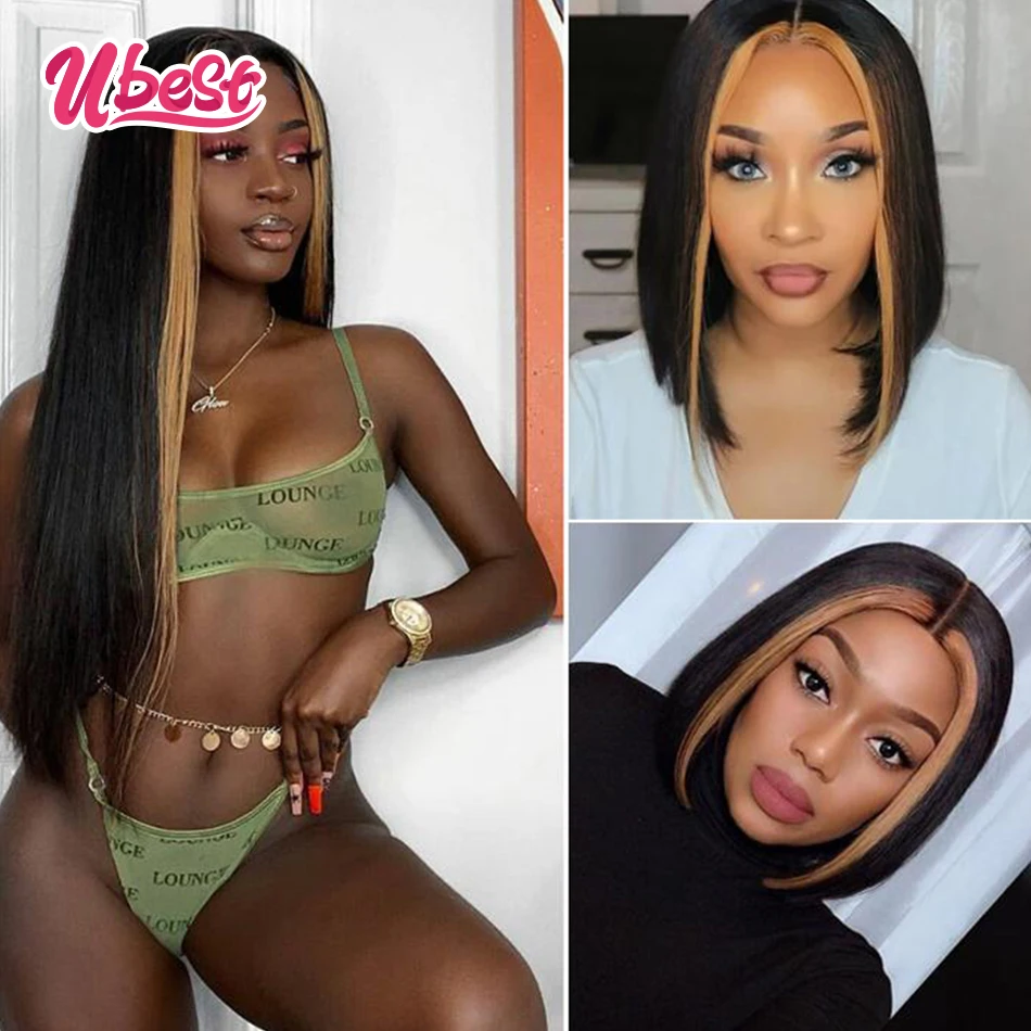 Ubest TL 27 High Quality Straight Lace Front Wig Whole Sale Brazilian Virgin Human Hair Wigs Transparent for Black Women | Шиньоны и