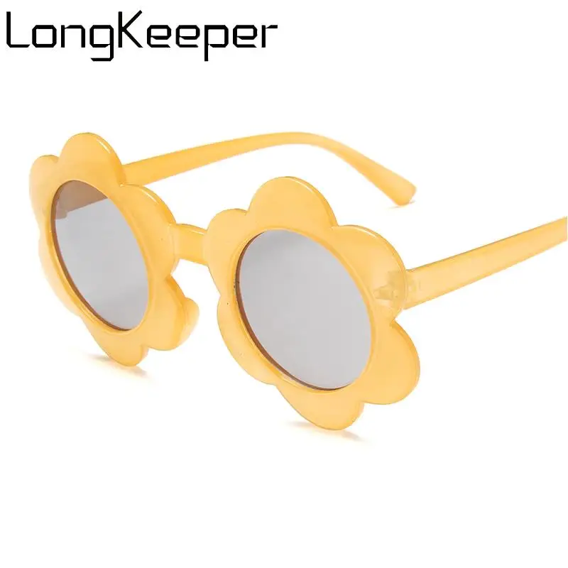 2019 модные детские солнцезащитные очки с цветами милые круглые для девочек и