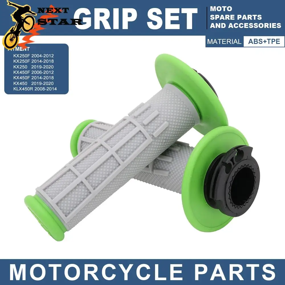 

Handlebar Lock-on Grips Handle Bar Left Right Grips For Kawasaki KX250F KXF 250 KX450F KXF450 KLX450R KX250 KX450 2019-2020