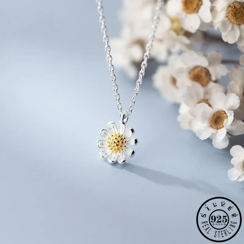 

Ожерелье из серебра 925 пробы с изящными искусственными камнями, модные ожерелья с красивыми цветами, ювелирные изделия, подарки для женщин