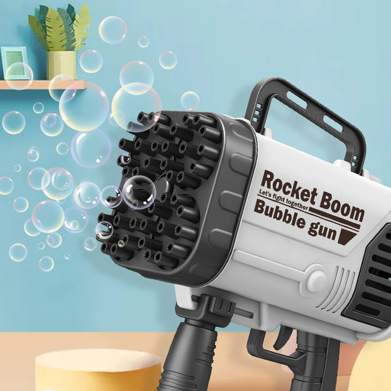 

New 44-hole bazooka bubble gun, electric light, multifunctional children's toy bubble machine, a gift essential #3
