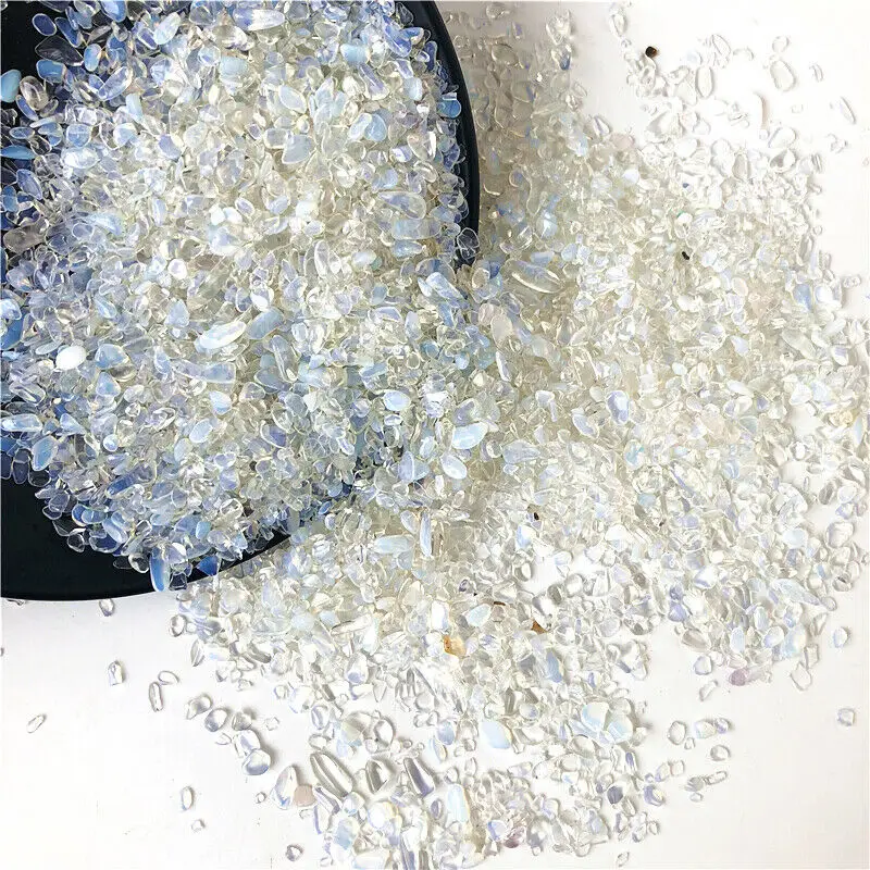 50 г мини натуральный белый опал горный камень Гравий Кристалл полированный