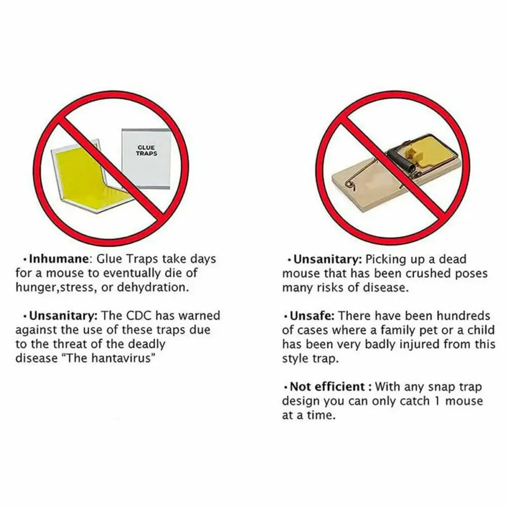 

Reusable Plastic Mouse Trap Bucket Lid Mouse Door Mouse Humane Multi Lethal Trap Catch Rat Or Style trap L3D1